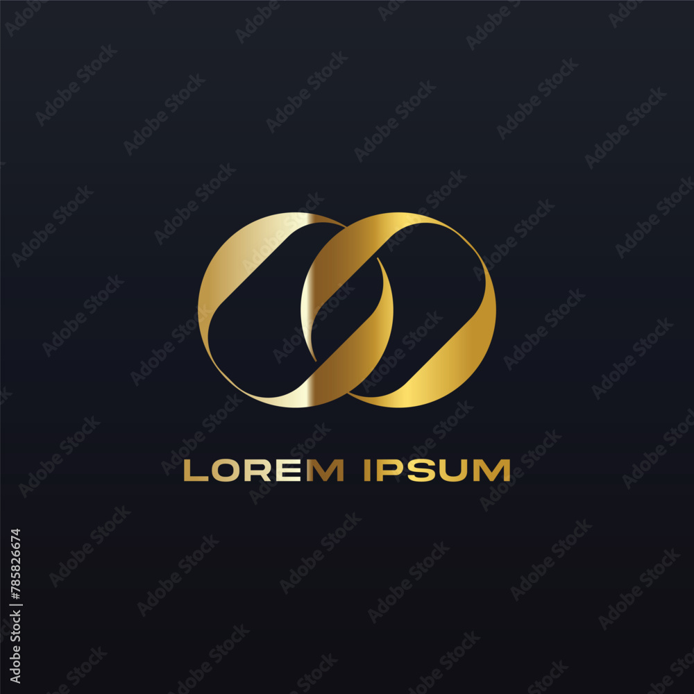 clean modern double o symbol logo clean modern double o symbol logo