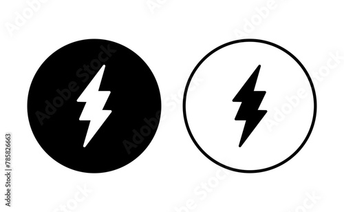 Free Download Lightning icon set. electric icon vector. power icon. energy sign - GFXLoad