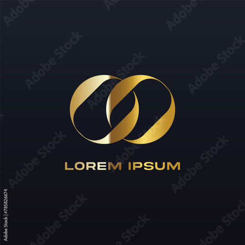 clean modern double o symbol logo