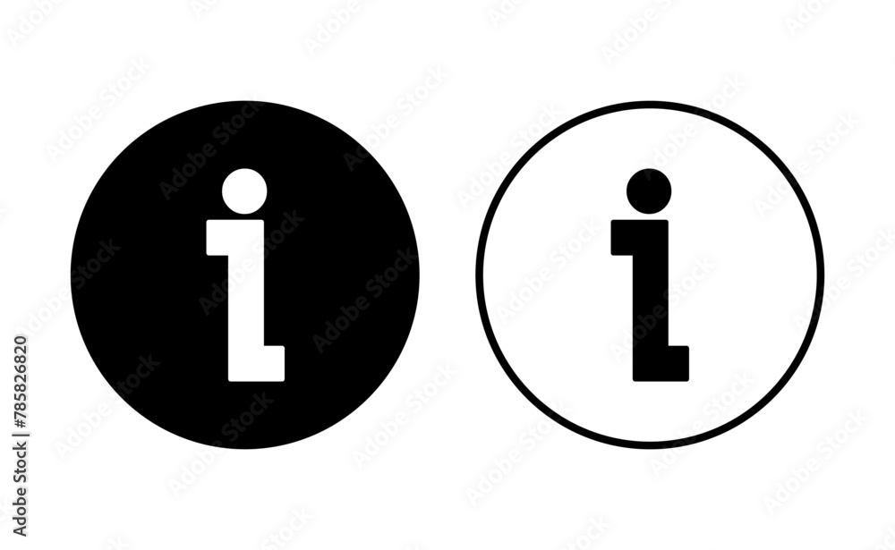 Info sign icon set. about us icon vector. Faq icon Info sign icon set. about us icon vector. Faq icon