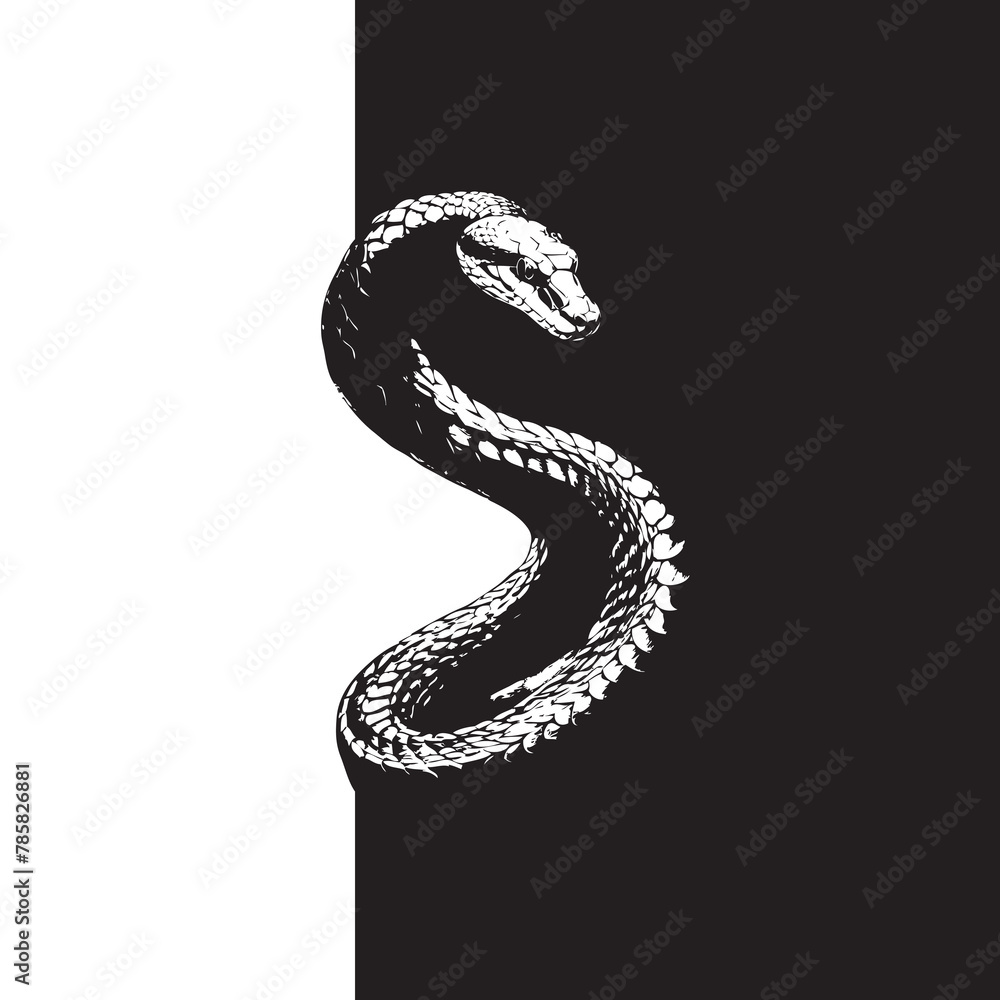 Obraz premium Serpent illustration banner