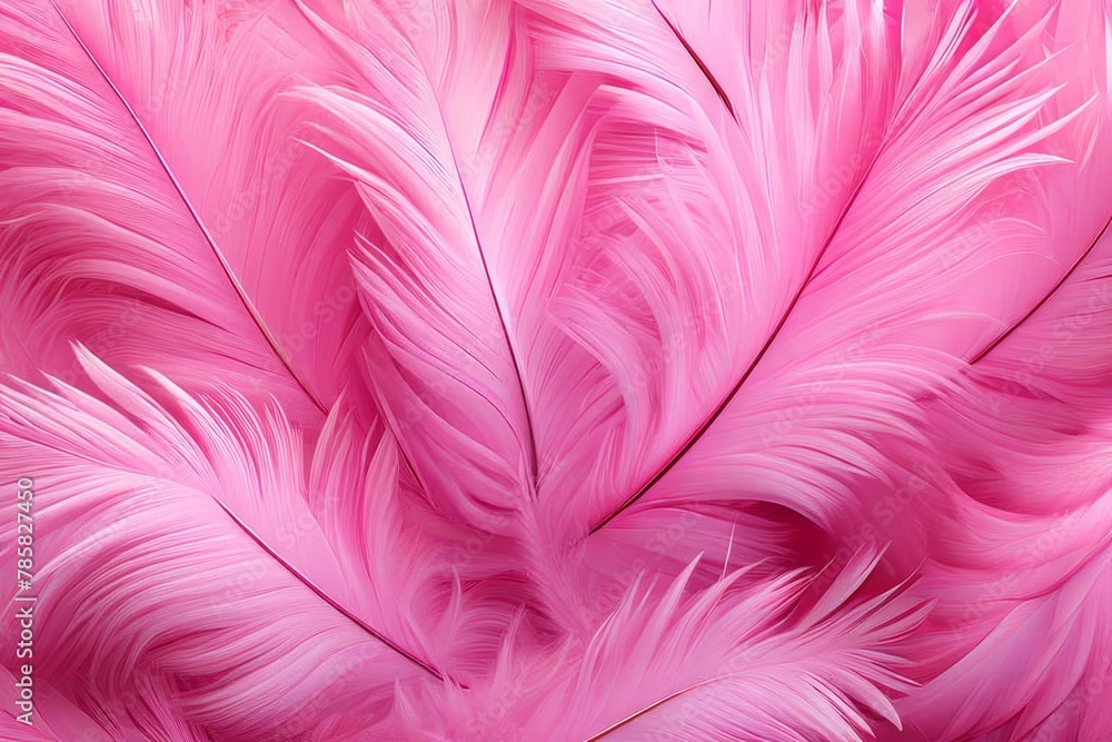 Fototapeta premium Feathers Wallpaper, bird feathers pattern, AI Generative