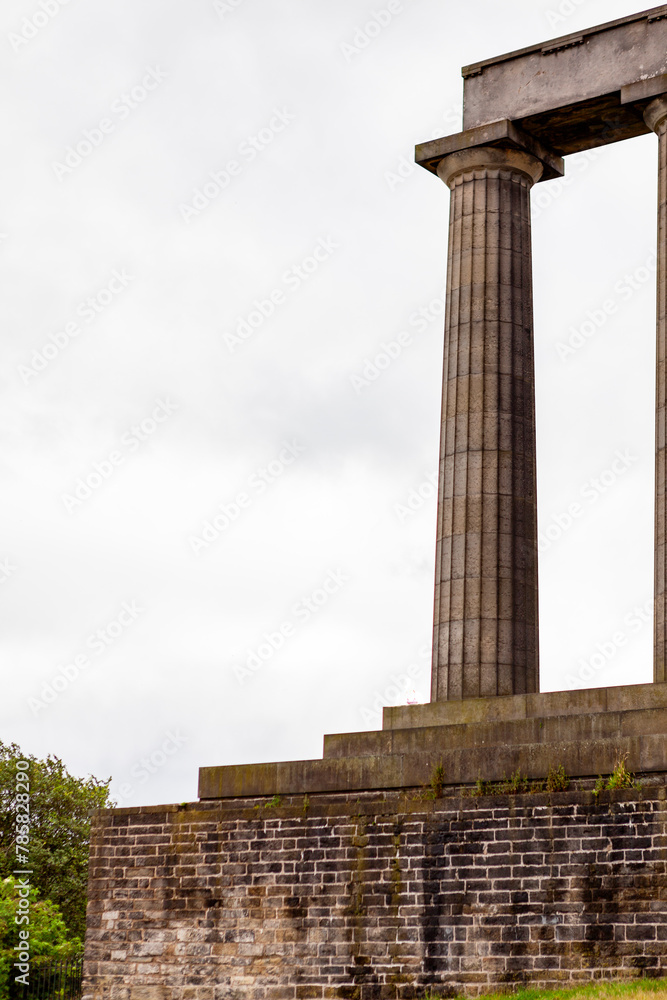 National Monument of Scotland on Calton Hill, Edinburgh, Scotland 