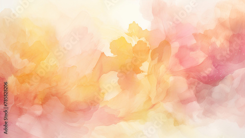 Watercolor Backgrounds: Gentle Pale Yellow and Pink