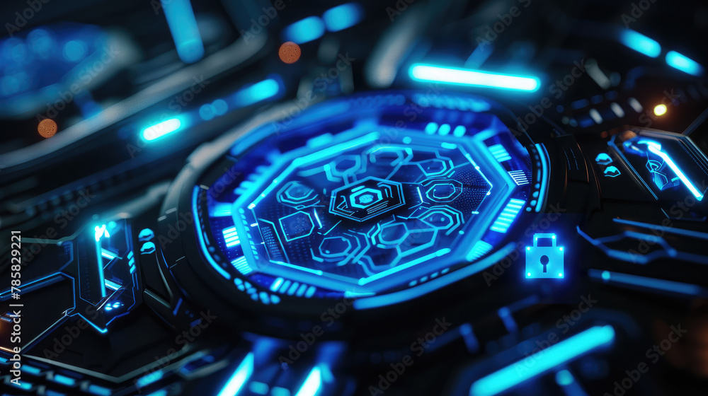 Cybersecurity and privacy protect wallpaper. Lock icon and internet network security technology. artificial intelligence, Futuristic sci-fiction interfaces Cybersecurity and privacy protect wallpaper. Lock icon and internet network security technology. artificial intelligence, Futuristic sci-fiction interfaces