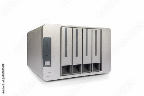 hard drive storage cabinet isolated on white © chungking