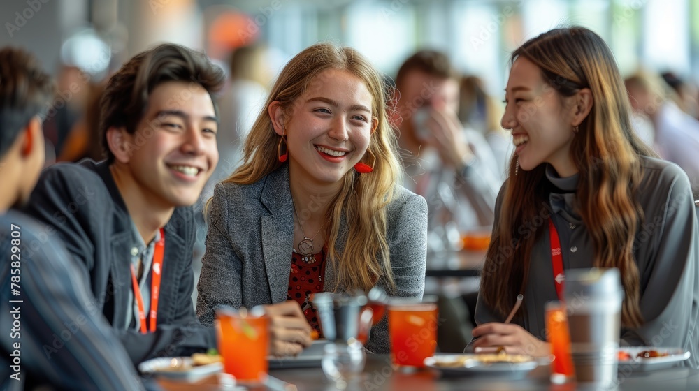 Happiness of young start up employee having lunch together at at break working hours. Happiness of young start up employee having lunch together at at break working hours.