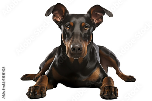 Noble canine displaying strength and elegance. On PNG OR Transparent Background.