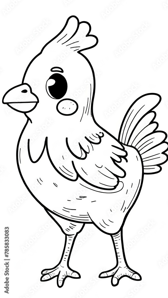 Naklejka premium draw a chicken