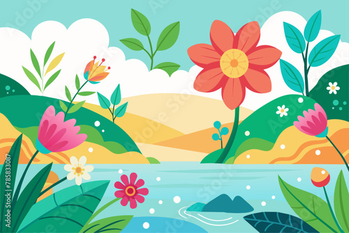 Charming summer flowers bloom against a pristine white backdrop.