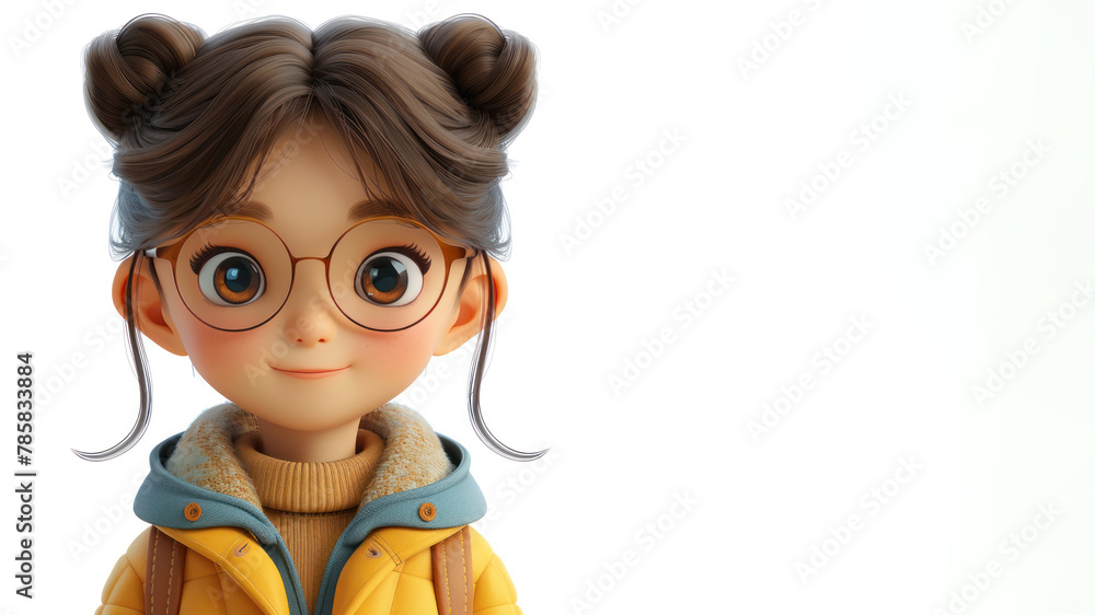 Illustration of student with backpack isolated on gray background Illustration of student with backpack isolated on gray background