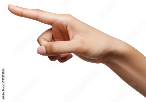 PNG  Hand pointing finger white background photo