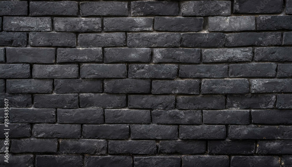 black brick wall, dark background for design
