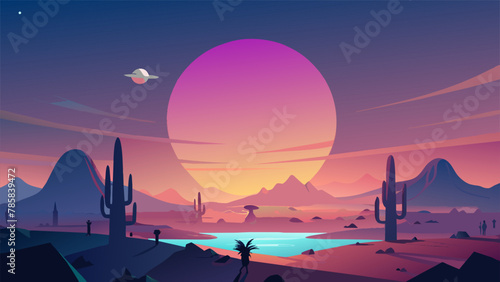 As the sun sets the desert comes alive with a cacophony of glowing neon creatures. These glowing gelatinous beings float through the air their