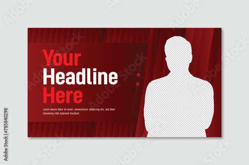 Modern youtube thumbnail design template 