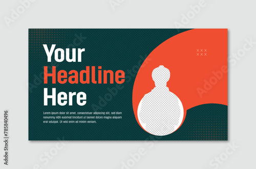 Modern youtube thumbnail design template 