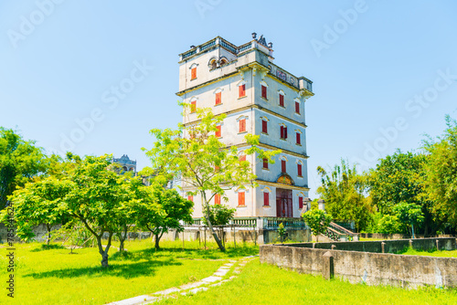 Diaolou Group in Zili Village, Kaiping Diaolou, Jiangmen, Guangdong, China photo