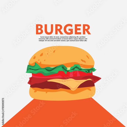 Simple Poster Food design Burger V2