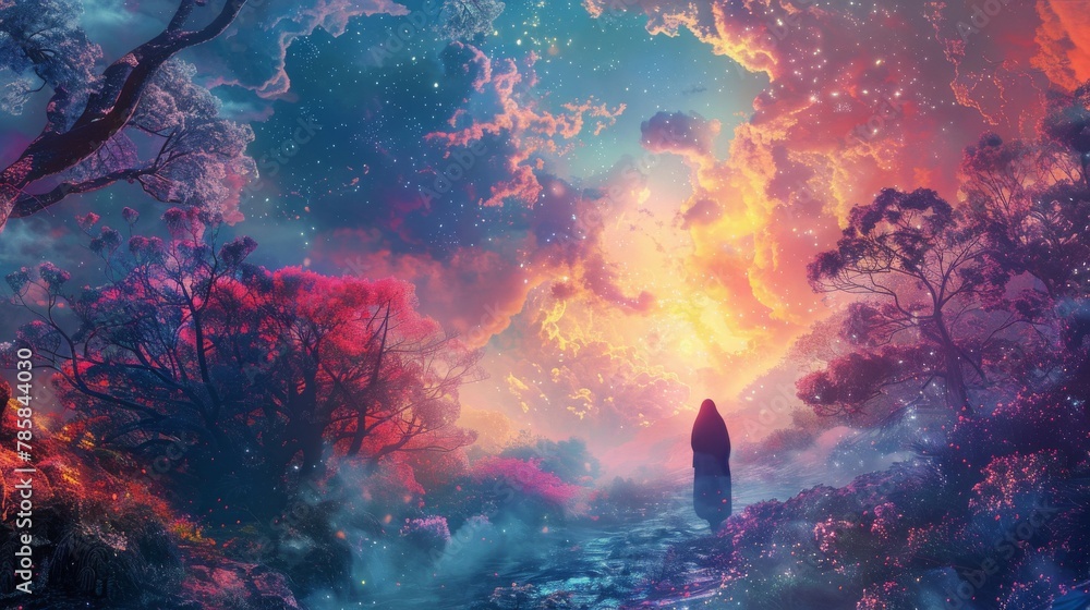 Ethereal Spirits in Vibrant Forest: Shamanic Journey for Spiritual Healing Ethereal Spirits in Vibrant Forest: Shamanic Journey for Spiritual Healing