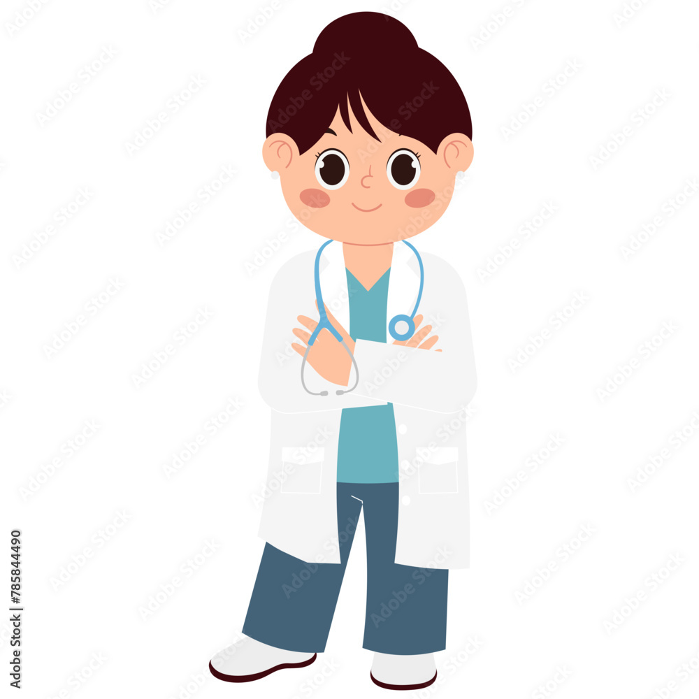 Doctor Girl Character Illustration