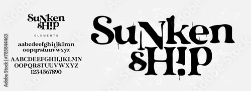 Elegant Font Uppercase Lowercase and Number. Classic Lettering Minimal Fashion Designs. Typography modern fonts regular decorative vintage concept. vector illustration