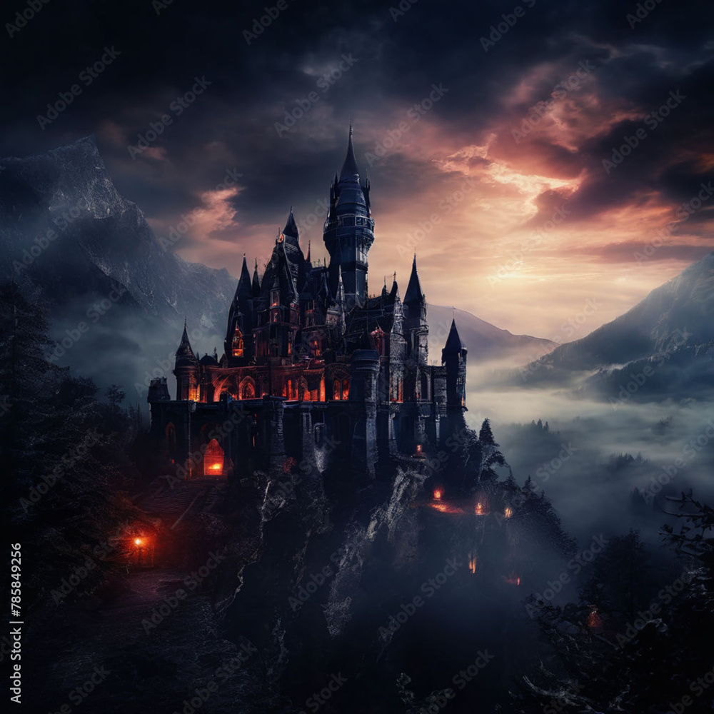 castle in the night castle in the night