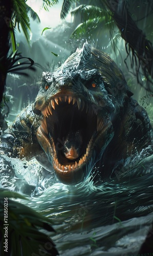 large alligator deep mouth open doc savage jungle details ferocious box dragon quest kraken