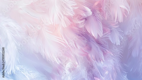 Soft  feathery abstract textures in white and pastels  symbolizing Easter chicks and bunnies. 