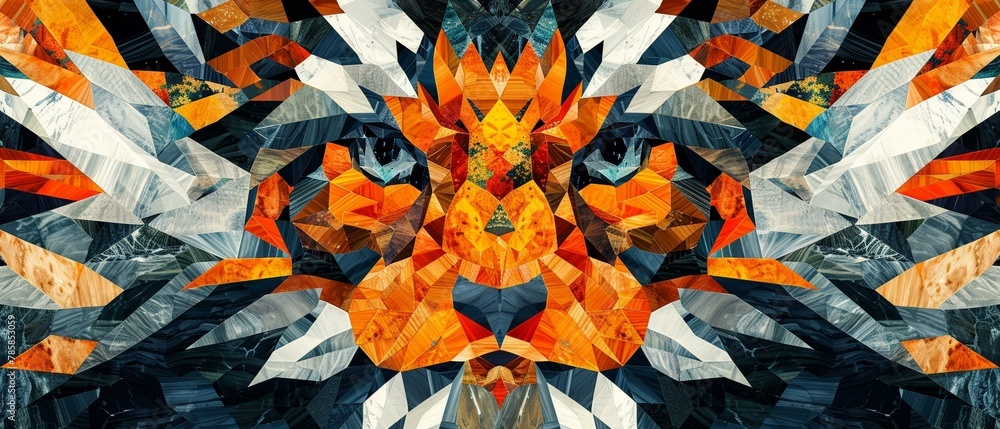 Wild pattern symphony, geometric safari blend