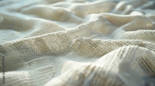 Soft, abstract textures mimicking the weave of a tablecloth, representing family gatherings.