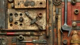Abstract collage of vintage tools, symbolizing craftsmanship, teaching, and tradition. 