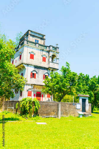 Diaolou Group in Zili Village, Kaiping Diaolou, Jiangmen, Guangdong, China photo