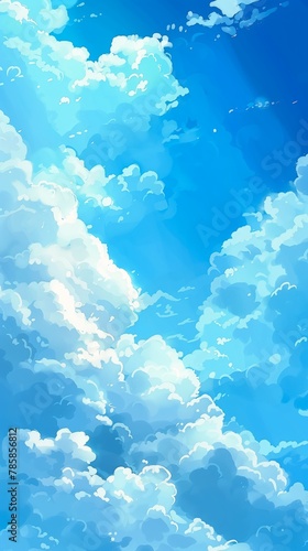 cloudy sky background loosely cropped wispy clouds blue scenery photo
