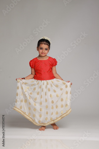 Girl with Kerala festive costume