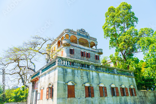 Diaolou Group in Zili Village, Kaiping Diaolou, Jiangmen, Guangdong, China photo