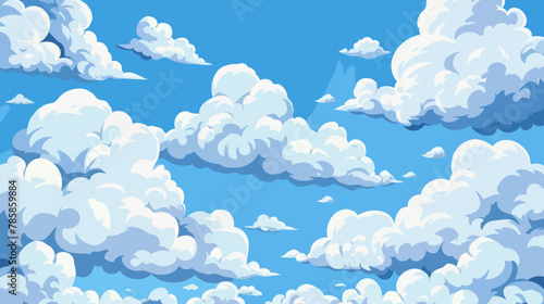 Cartoon Illustration Clouds background, Vector 