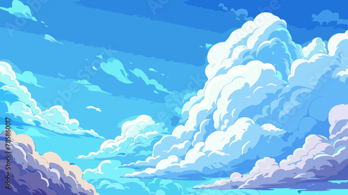 Cartoon Illustration Clouds background, Vector 