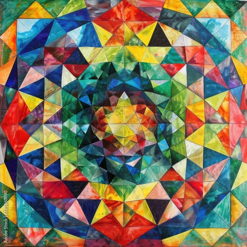 Kaleidoscope of triangles in multicolor symmetry