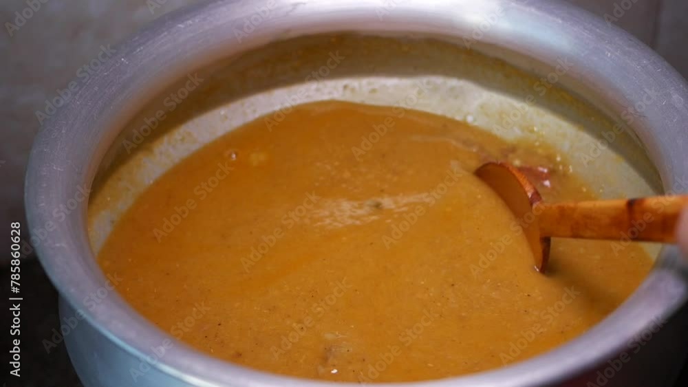 close up of cooking Haleem a indian traditional food close up of cooking Haleem a indian traditional food