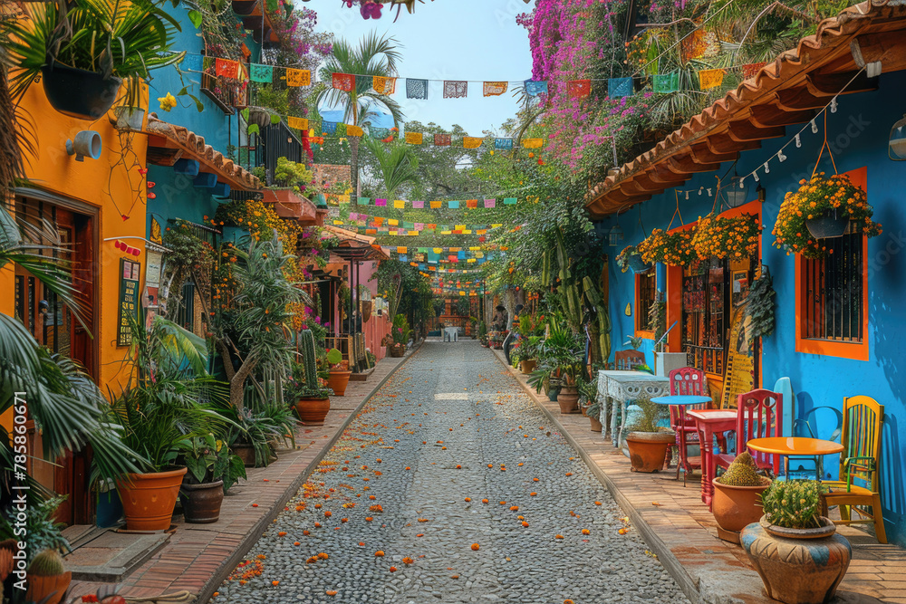 Colorful scene capturing the joy and vibrancy of Cinco de Mayo festivities