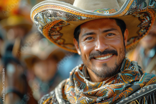 Energetic image capturing the essence of Cinco de Mayo with lively Mariachi music and dancing