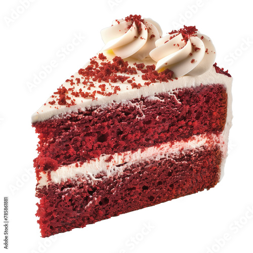 Wallpaper Mural red velvet cake slice cutout png isolated on white or transparent background Torontodigital.ca