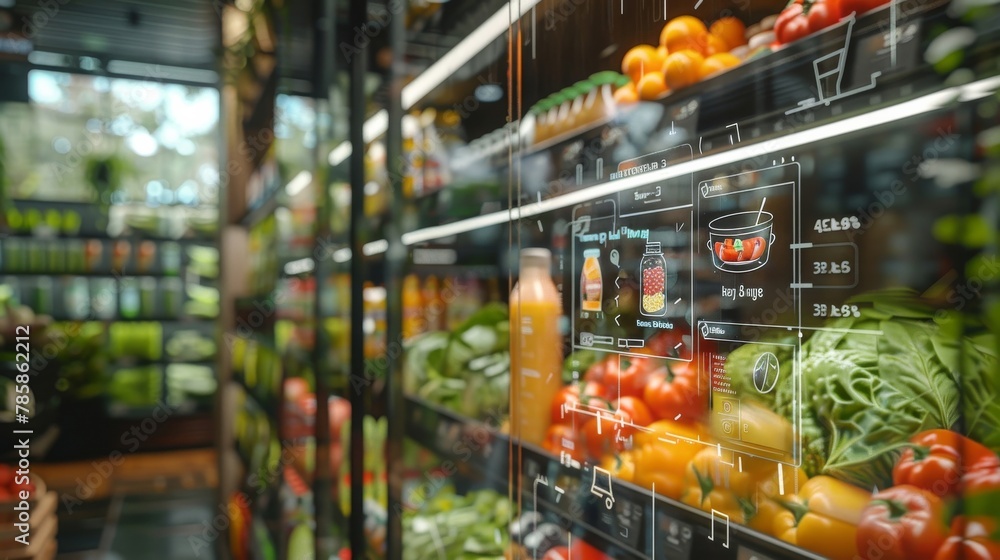 Augmented Reality Grocery Shopping Experience with Nutritional Information and Recipes