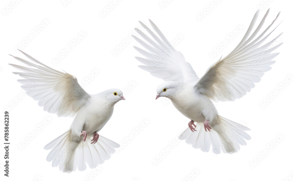Obraz premium PNG Wedding doves animal pigeon flying