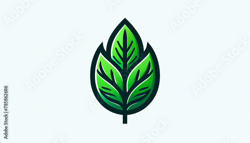 A green leaf  symbolizing ecology and nature