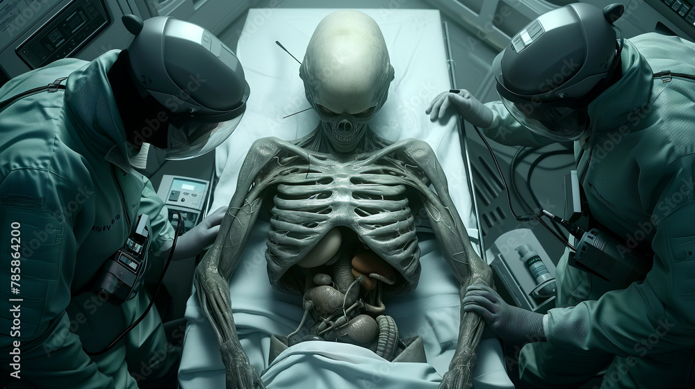 Alien skeleton examined by government doctors Alien skeleton examined by government doctors
