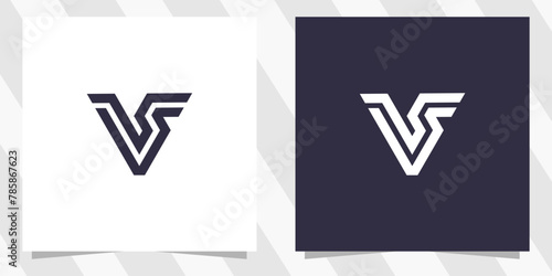 letter vs sv logo design