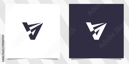 letter vs sv logo design