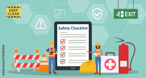 Occupational Safety Checklist Background. Occupational Safety and Health Concept
