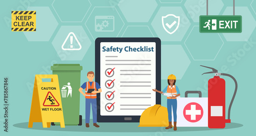 Occupational Safety Checklist Background. Occupational Safety and Health Concept